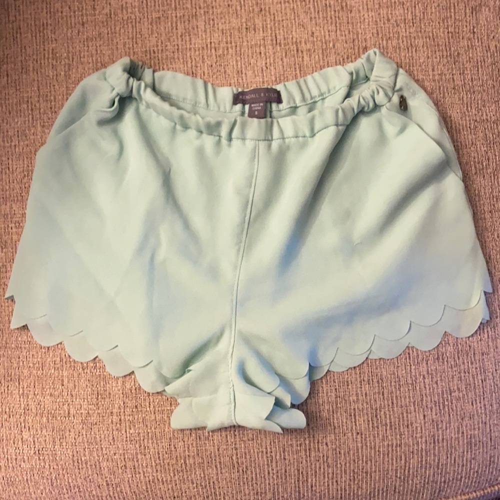 Kendall & Kylie S aqua/mint shorts.
